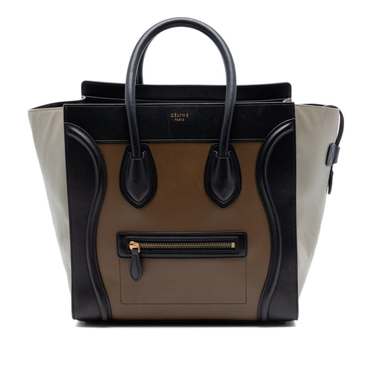 Mini Tricolor Calfskin Luggage Tote - Image 1