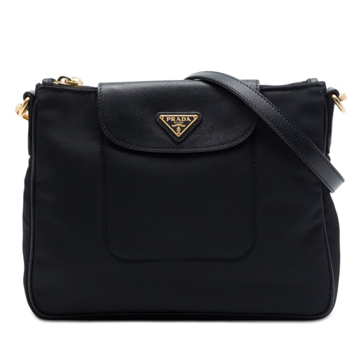 Saffiano Trimmed Tessuto Crossbody - Image 1