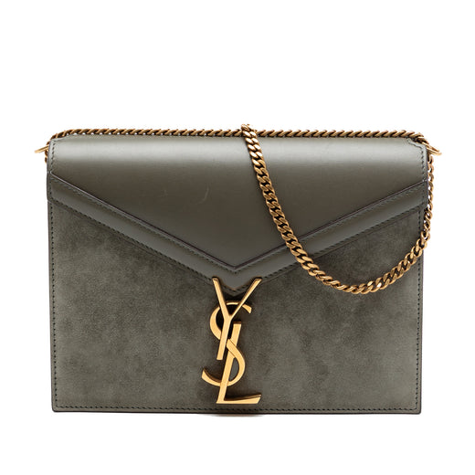 Suede and Calfskin Monogram Cassandra Clasp Bag - Image 1