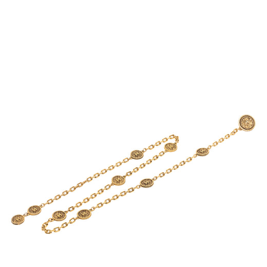 Gold Plated CC Medallion Chain Belt - Image 1
