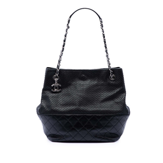 Perforated Calfskin Up In The Air North South Tote - Image 1