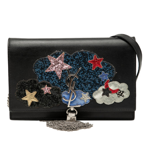 Calfskin Cloud Star Applique Classic Monogram Kate Tassel Wallet on Chain - Image 1