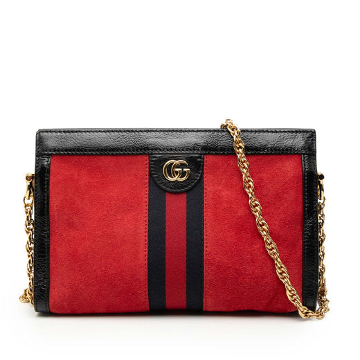 Small Suede Web Ophidia Chain Crossbody - Image 1