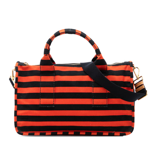 Large Canvas Canapa Righe Striped Satchel - Image 1