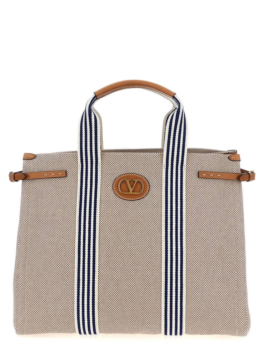 Valentino Garavani Antibes Tote Bag — Beige