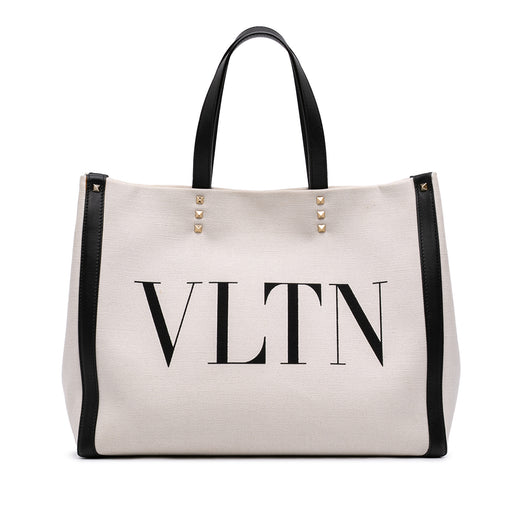 Medium Canvas Rockstud VLTN Tote - Image 1