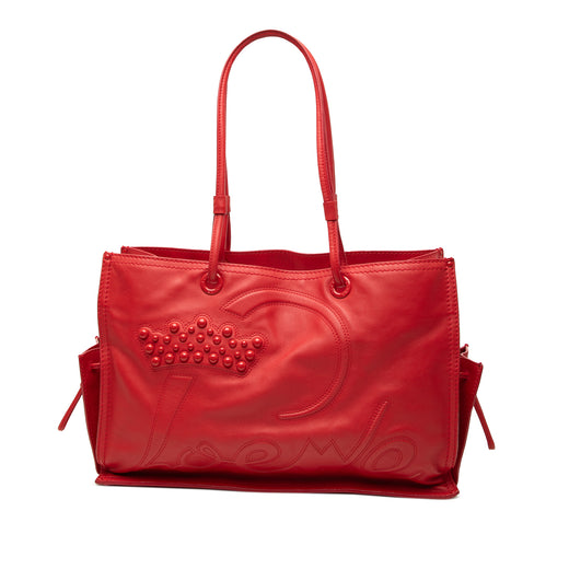 Studded Leather Crown Tote - Image 1