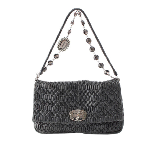 Matelasse Nappa Crystal Chain Satchel - Image 1