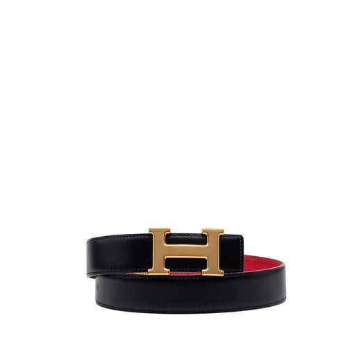 Epsom and Box Calf Constance H Reversible Belt - Image 1