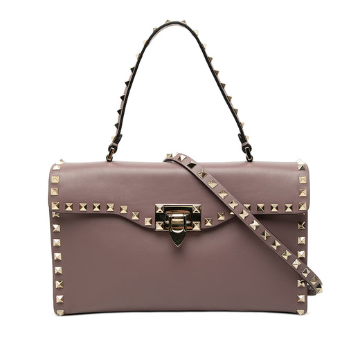 Small Leather Rockstud Single Handle Flap - Image 1
