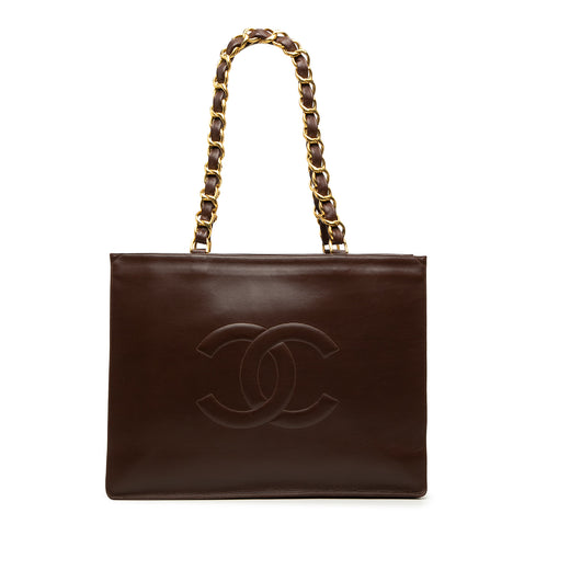 CC Lambskin Chain Tote - Image 1