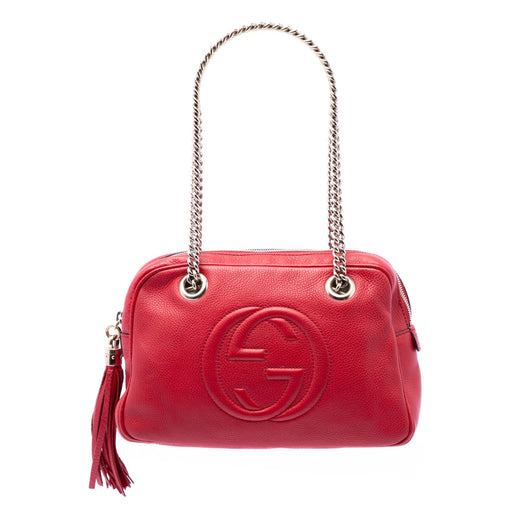 Calfskin Soho Chain Zip Shoulder Bag - Image 1