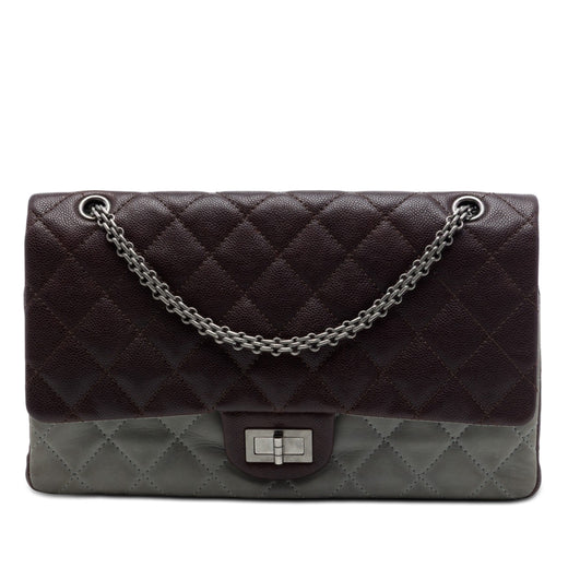 Bicolor Caviar and Iridescent Calfskin Reissue 2.55 Double Flap 226 - Image 1