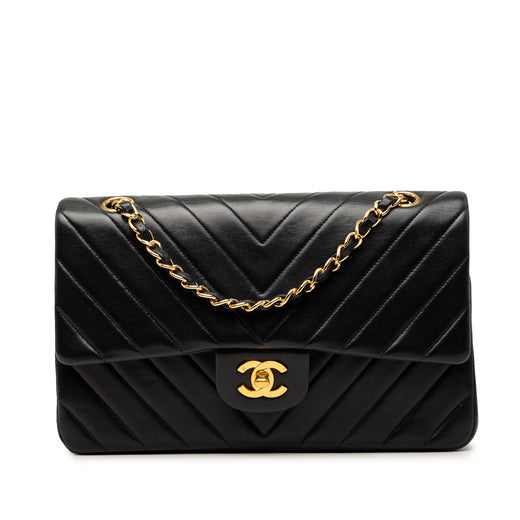 Medium Classic Chevron Lambskin Double Flap - Image 1