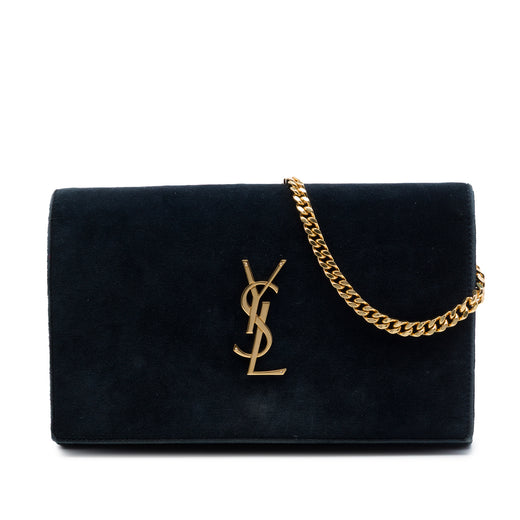 Suede Monogram Kate Chain Wallet - Image 1