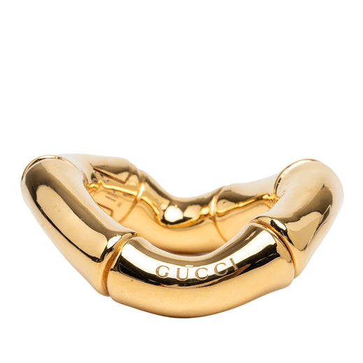 Gold Plated Bamboo Cuff Bracelet - Image 1