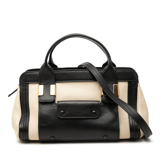 Small Bicolor Leather Alice Satchel - Image 1