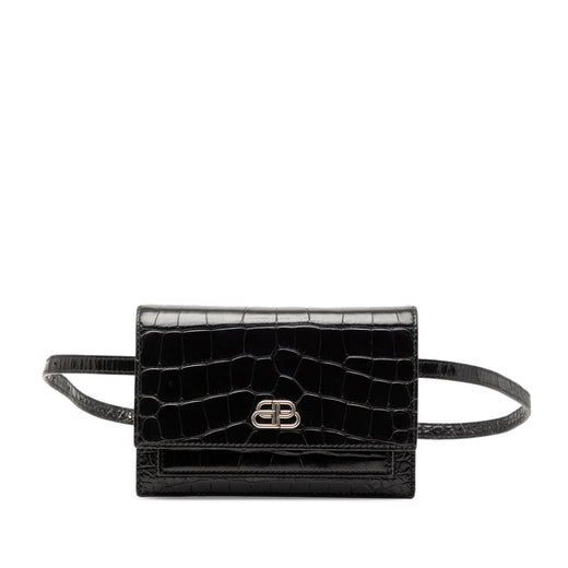 Croc Embossed Leather Sharp Belt Bag XS - Image 1