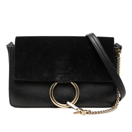 Small Suede and Calfskin Faye Crossbody - Image 1