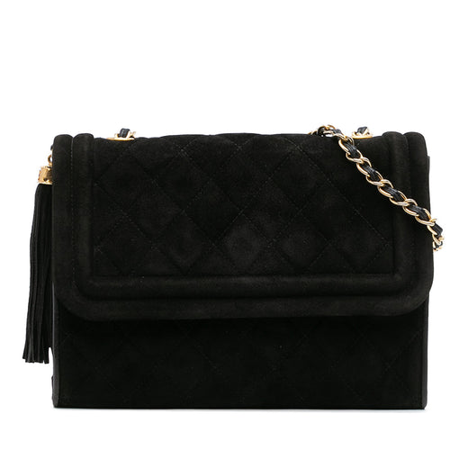 Quilted Suede Tassel Flap - Image 1