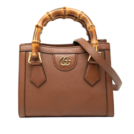Mini Calfskin Bamboo Diana Satchel - Image 1
