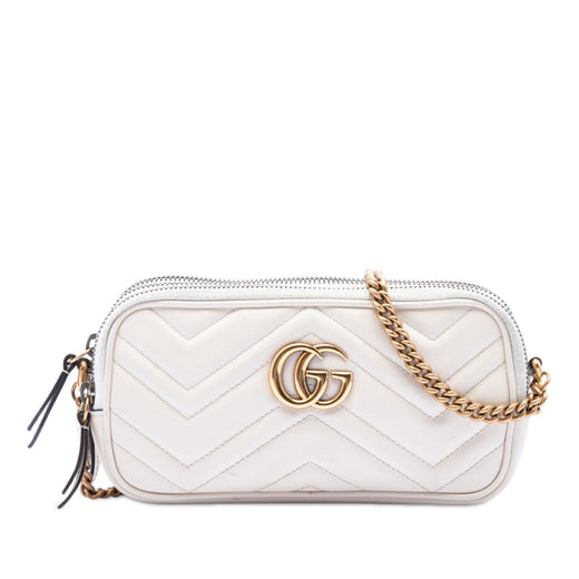 Mini GG Marmont Matelasse Calfskin Triple Zip Crossbody - Image 1