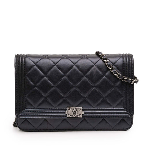 Quilted Lambskin Boy Wallet On Chain - Image 1