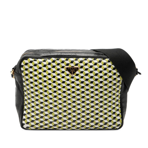 Leather Perspective Cubes Shoulder Bag - Image 1