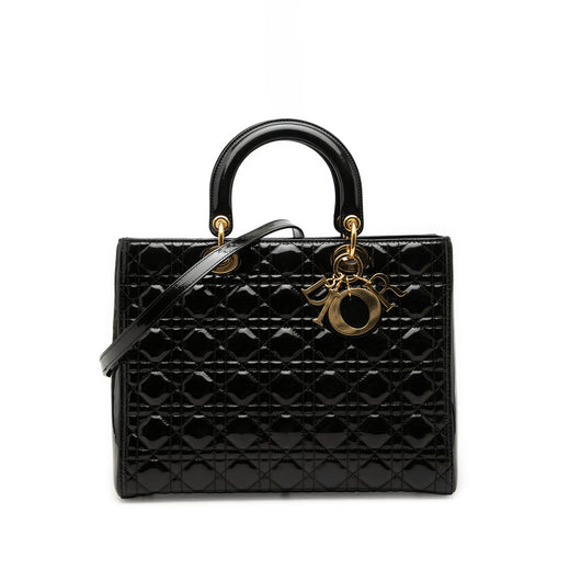 Large Patent Cannage Lady Dior - Image 1