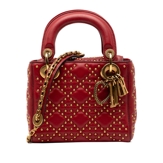 Mini Lambskin Cannage Studded Supple Lady Dior - Image 1
