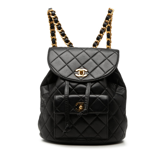 Medium Quilted Lambskin Duma Backpack - Image 1