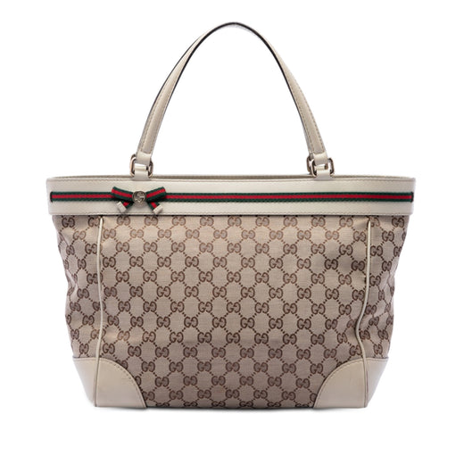 GG Canvas Web Mayfair Tote - Image 1