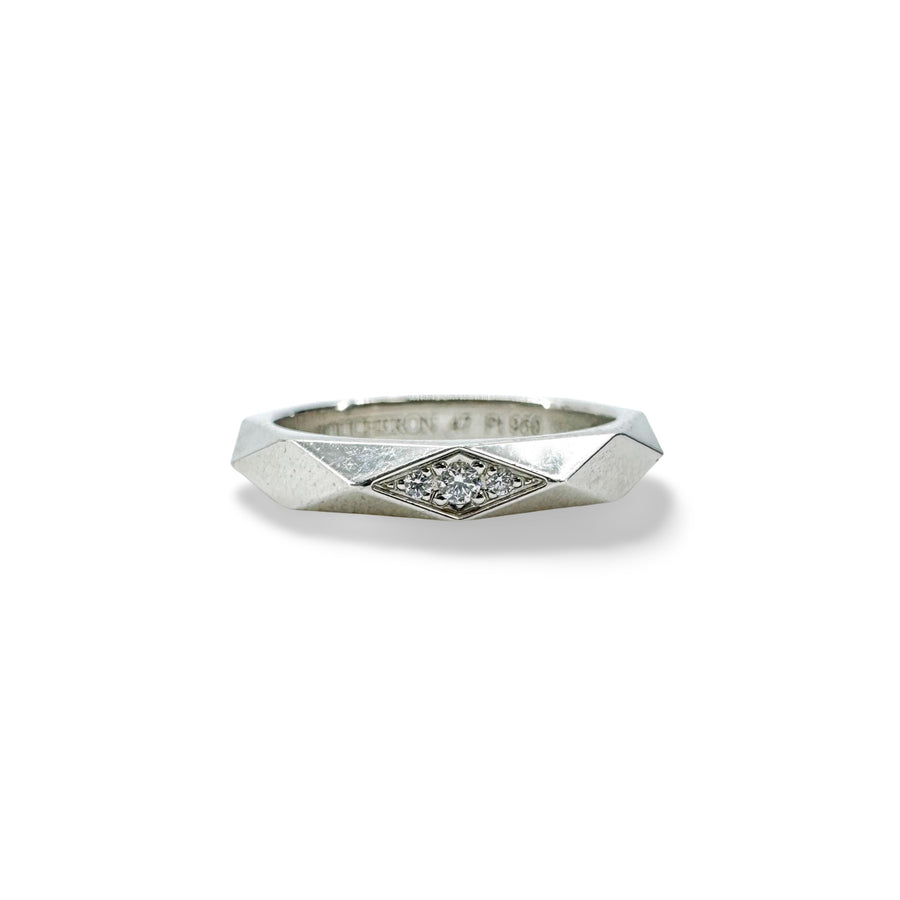 Boucheron Facette 3 Diamonds Platinum Silver Bijoux