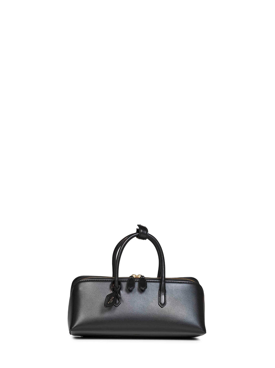 Alaïa Delta Top Handle Bag — Black Calf Leather