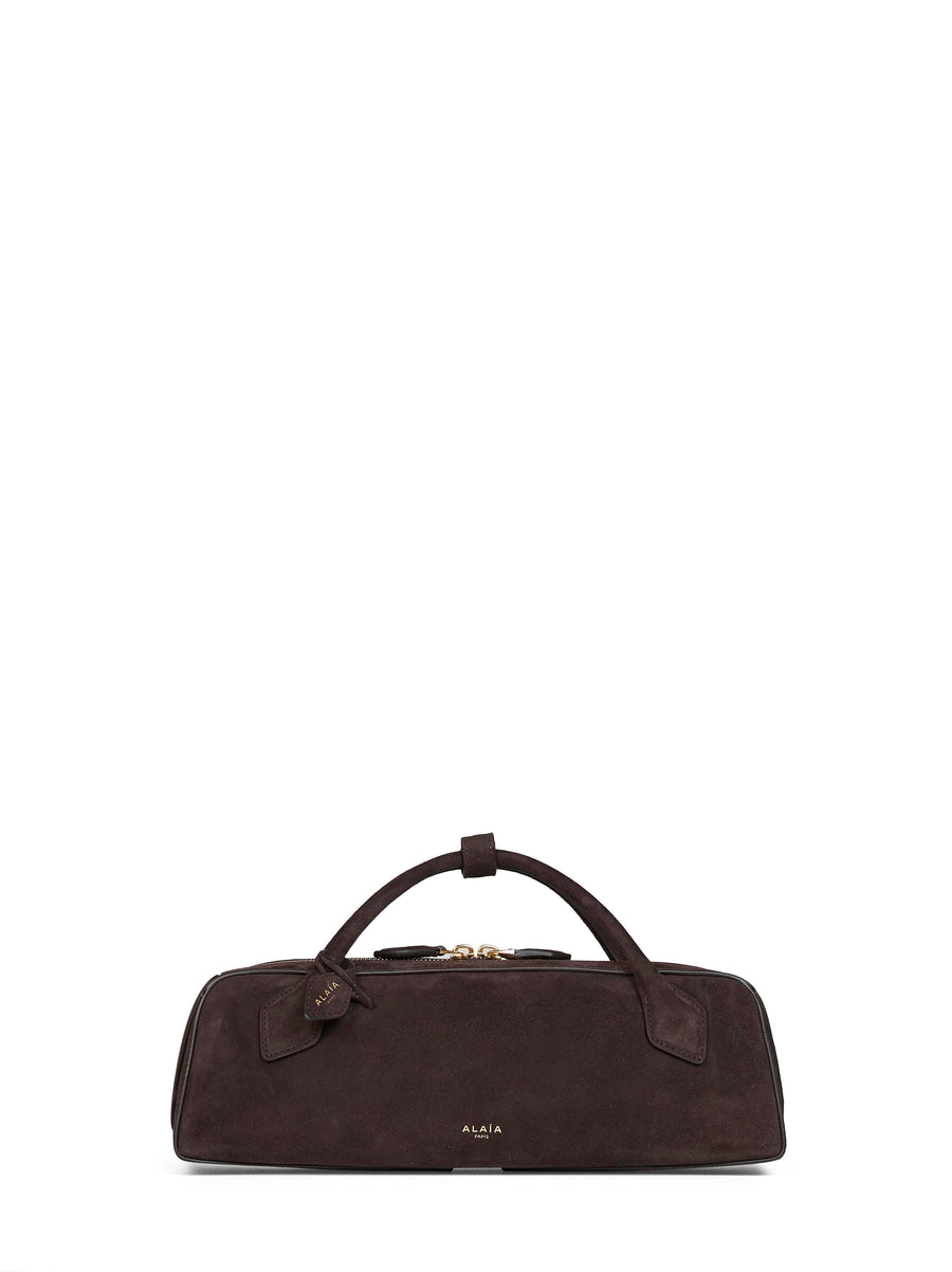 Alaïa Top Handle Bag — Brown Goatskin Suede
