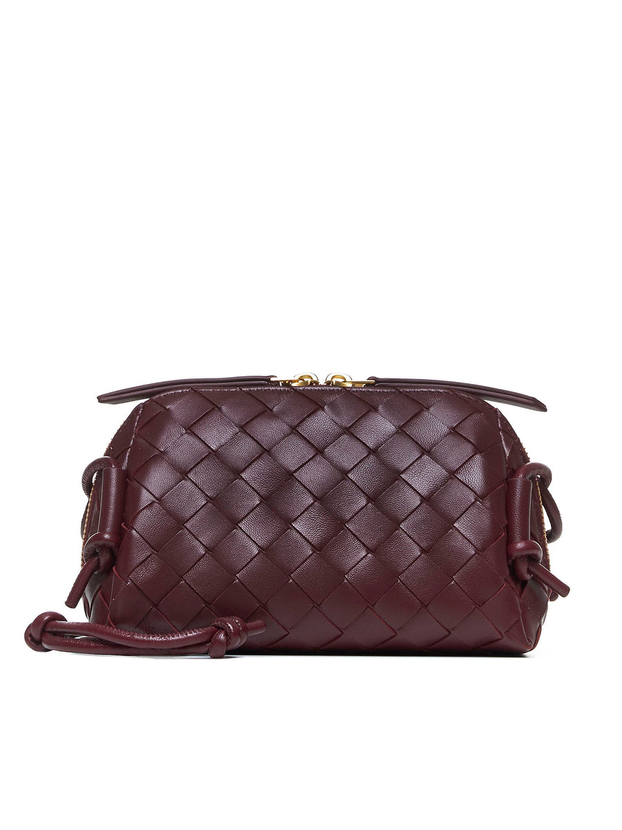 Bottega Veneta Shoulder Bag — Burgundy Lambskin