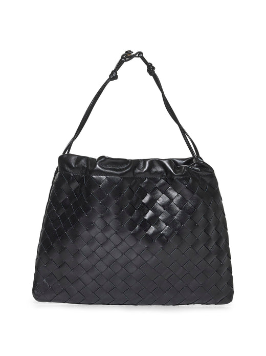 Bottega Veneta Interwoven Calfskin Dust Bag — Black Hand