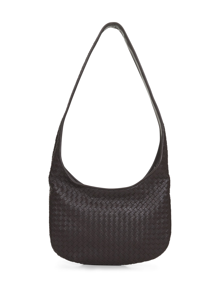 Bottega Veneta Veneto Shoulder Bag — Brown Lamb Skin