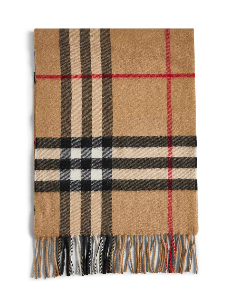 Burberry Check Cashmere Scarf — Beige Scarfs