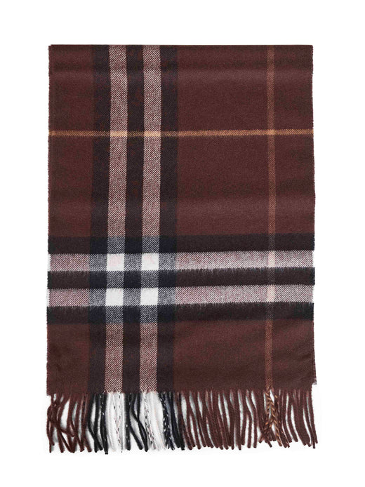 Burberry Cashmere Check Scarf — Brown Scarfs