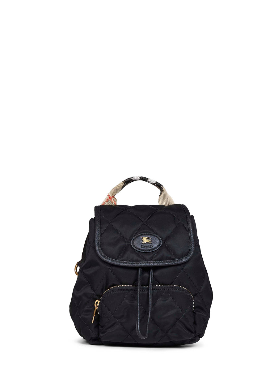 Burberry Horseshoe Mini Backpack — Black Polyamide