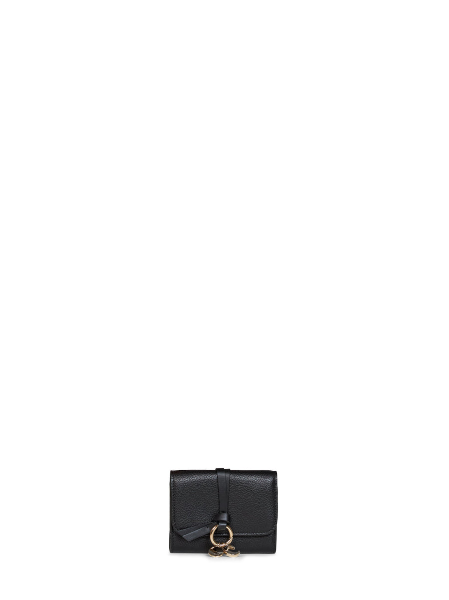Chloé Alphabet Wallet — Black Calf Leather & Purses