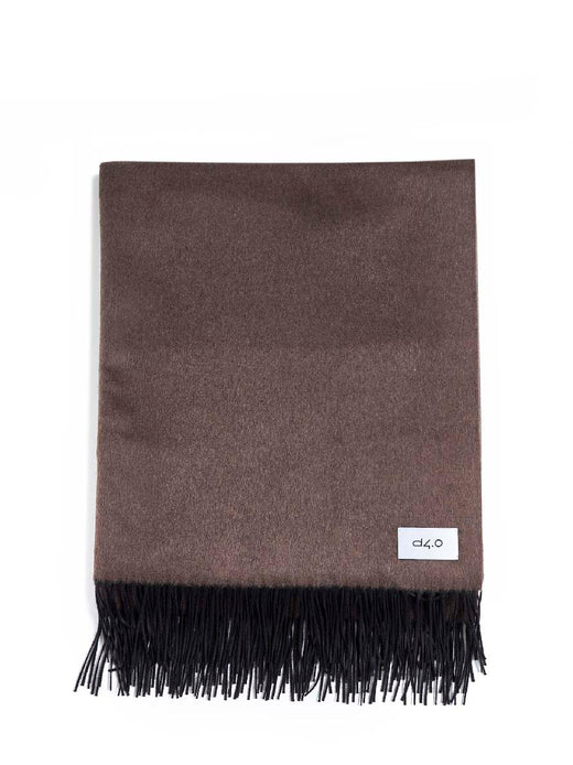 D 4.0 Fringed Cashmere-Silk Blend Shawl — Brown Cashmere / Silk Shawls
