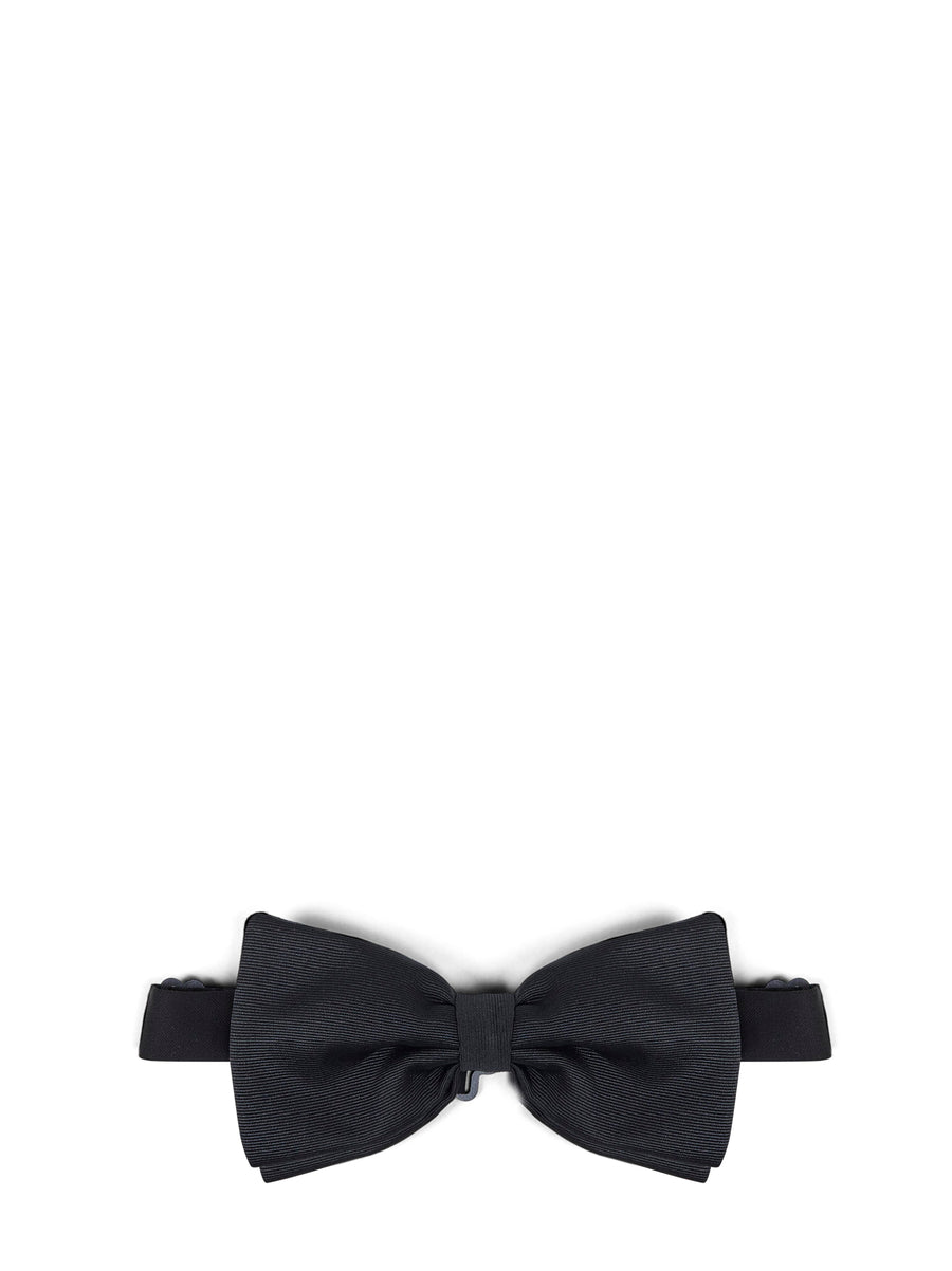 D 4.0 Pre-Tied Grosgrain Bow Tie — Black Ties