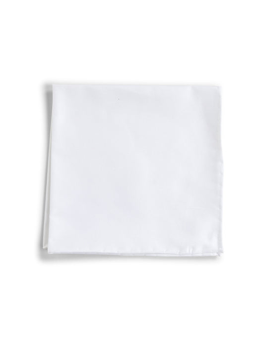 D 4.0 Cotton Pocket Square — White Accessory