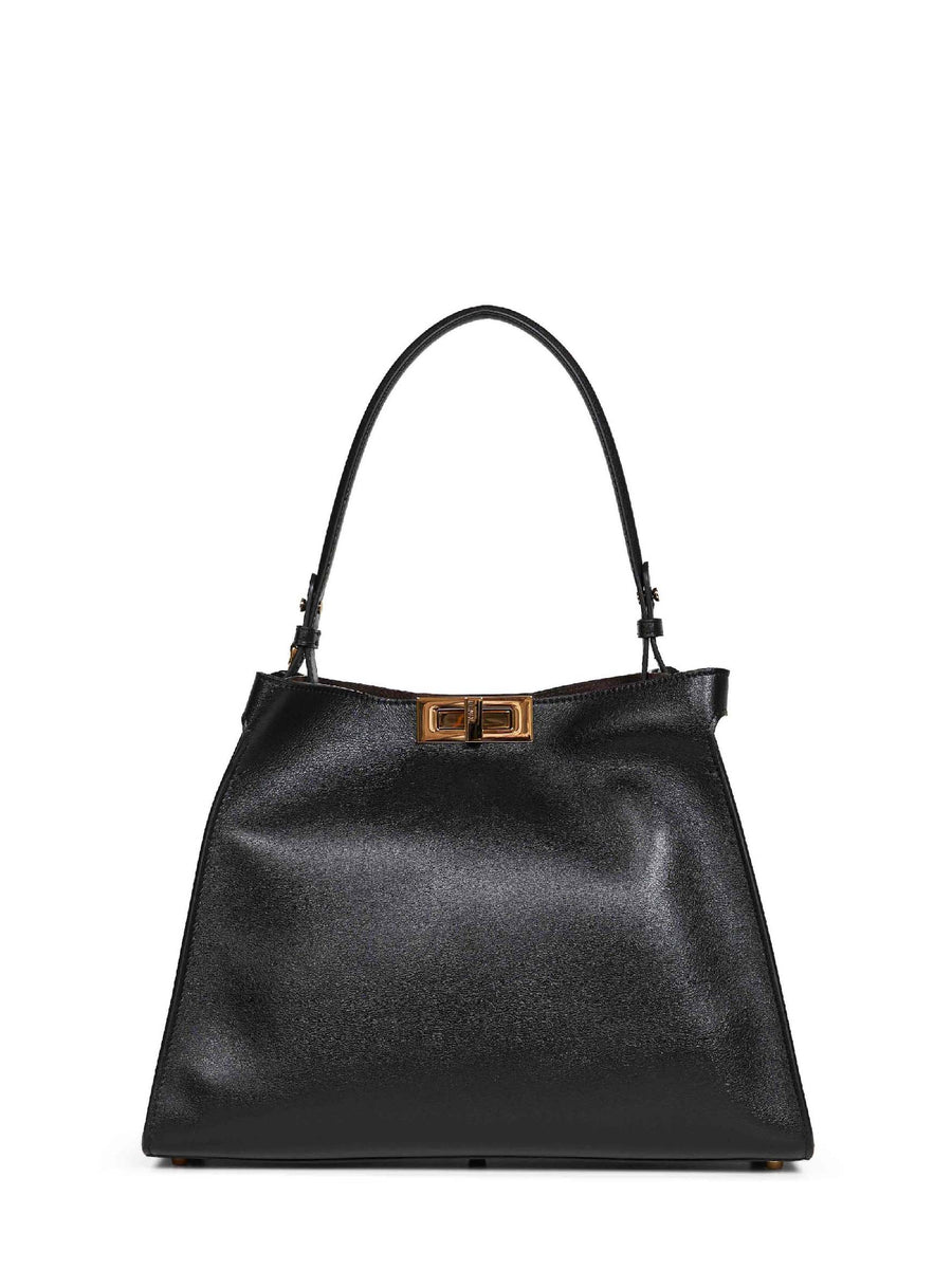 Fendi Way Shoulder Bag — Black Calf Leather