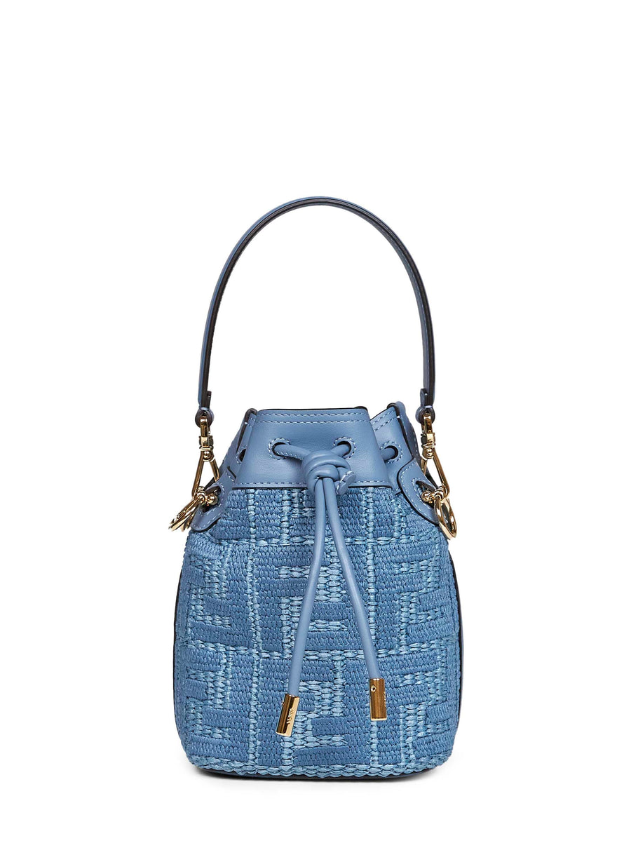 Fendi Mon Tresor Shoulder Bag — Blue Fabric