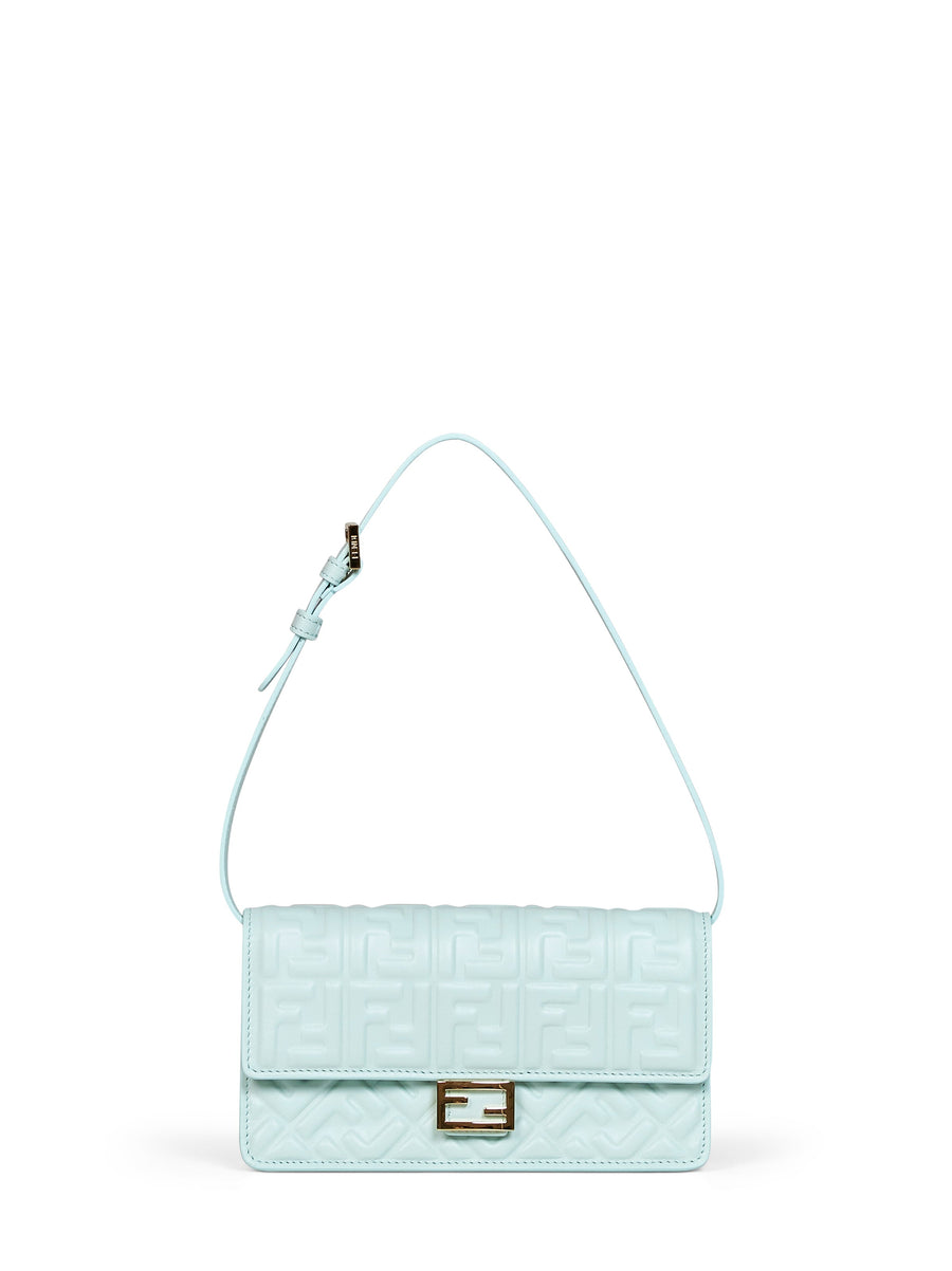 Fendi Baguette Shoulder Bag — Green Lambskin