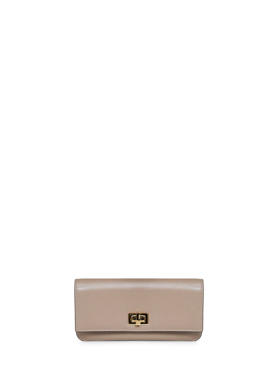 Fendi Way Continental Wallet — Beige Calf Leather & Purses
