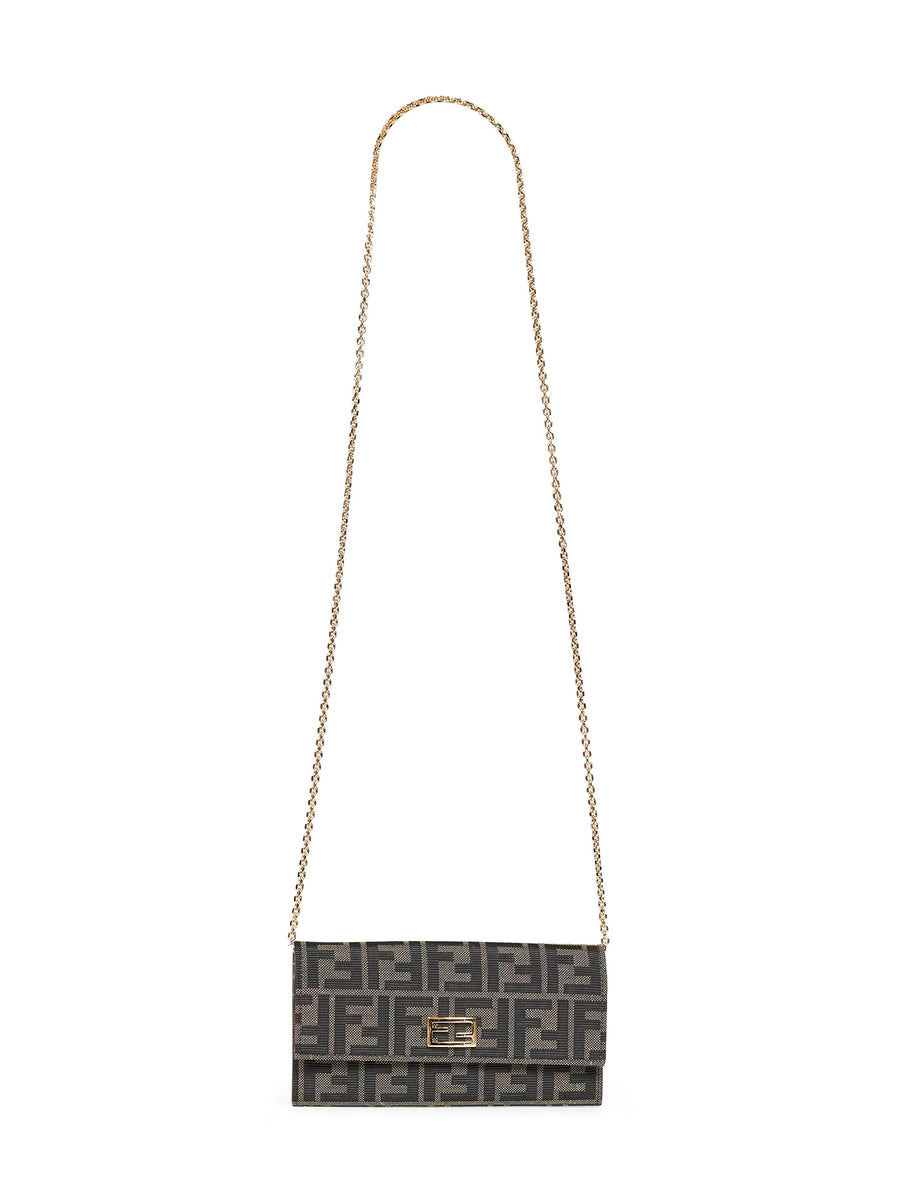 Fendi Continental Wallet — Brown Polyester